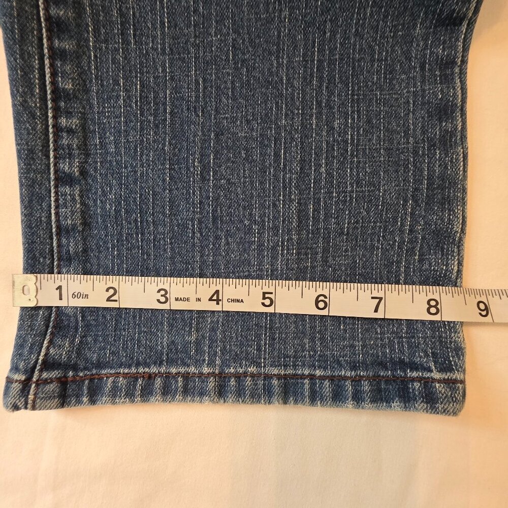 Levis Women's 515 Bootcut Distressed Denim Blue Jeans, Size 4M - Picture 7 of 9